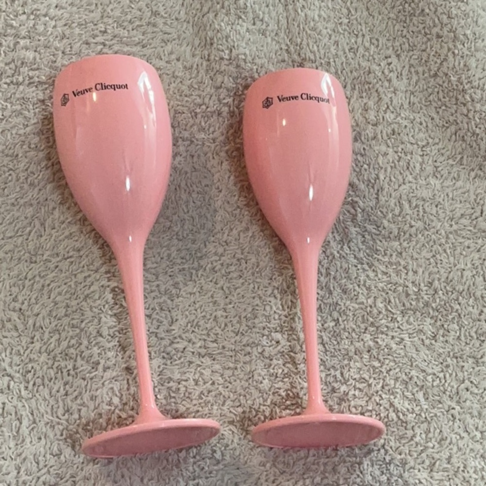 Set of two Veuve Clicquot Acrylic Champagne Flutes